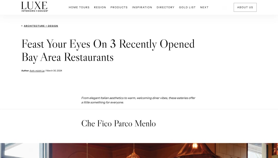 FULL EDITORIAL FEATURE ON INTERIOR DESIGN AND CONCEPT